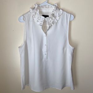 JCrew Ruffle Sleeveless Top